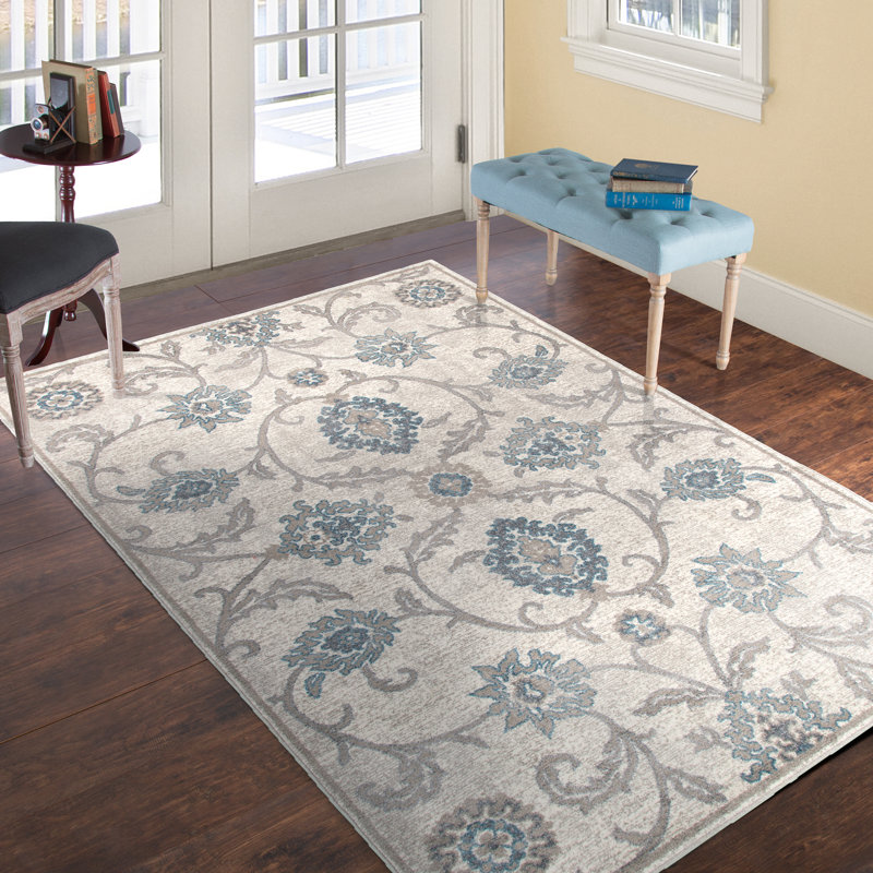 Ivory/Brown Area Rug & Reviews Birch Lane